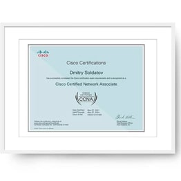 Наш сотрудник получил сертификат Cisco
